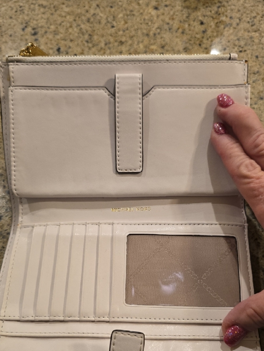 Michael Kors Pink and White Tie-Dye Wristlet - Picture 3 of 8